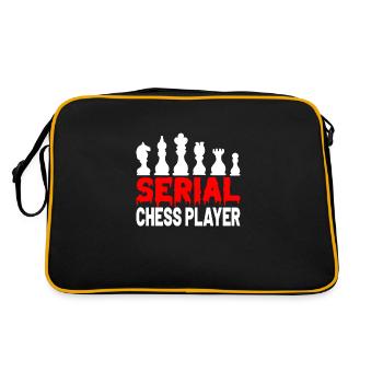 CHESS PLAYER CHESSBOARD CHESS GAME BOARD GAME GIFT - Retro Tasche - Schwarz/Gold - Hinten
