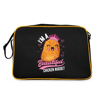 Mignon poulet nugget fille Foodie Queen - Sac Retro - noir/or - Dos