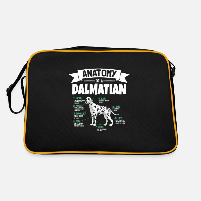 Anatomie von einem Dalmatiner Retro Tasche