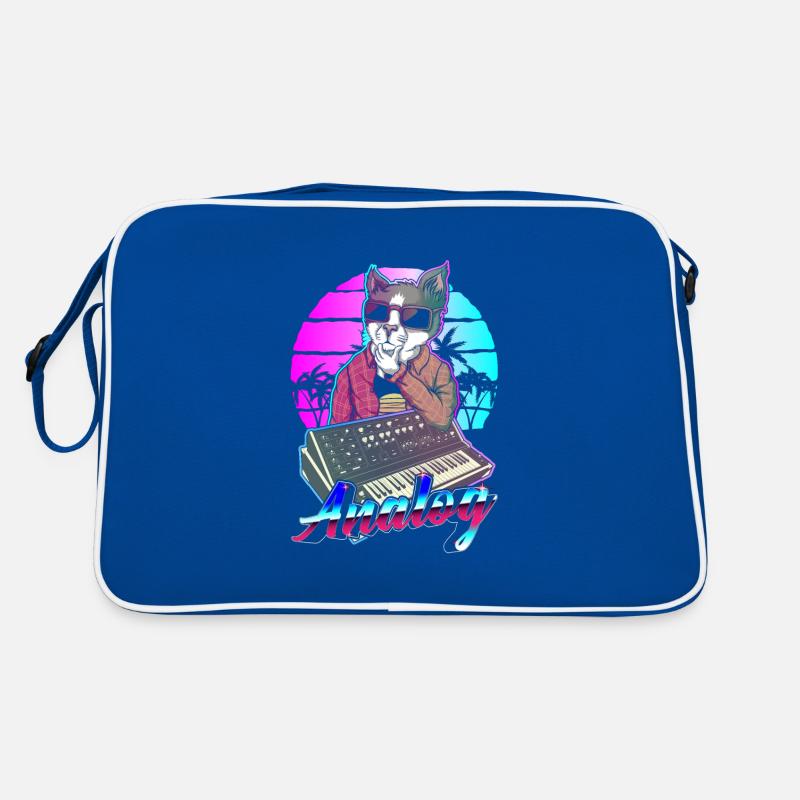 Synthesizer Vaporwave Cat Modular Analog Retro Bag