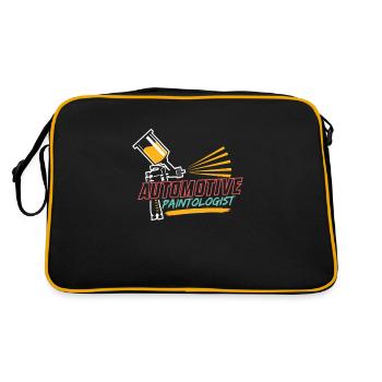 Car Painter Auto Body Painter Auto Mechanic Gift - Retro Bag - black/gold - Back