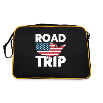 Roadtrip Voyageur américain Voyager aux États-Unis - Sac Retro - noir/or - Dos