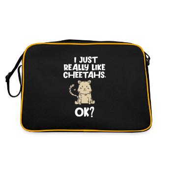 Geopard I Just Really Like Cheetahs - Sac Retro - noir/or - Dos