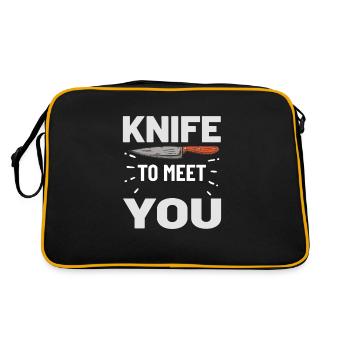 Knife Collector Knife Collection Hunting Fishing - Retro Bag - black/gold - Back