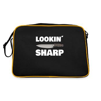 Knife Collector Knife Collection Hunting Fishing - Retro Bag - black/gold - Back
