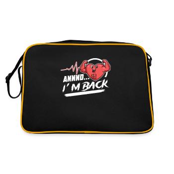 Heart Attack Open Heart Surgery Heart Surgery Gift - Retro Bag - black/gold - Back