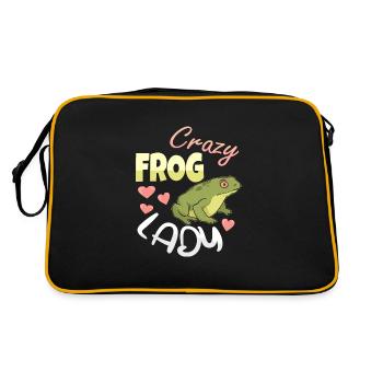 Frog Costume Frog Catcher Frog Hunter Funny Frog - Retro Tasche - Schwarz/Gold - Hinten