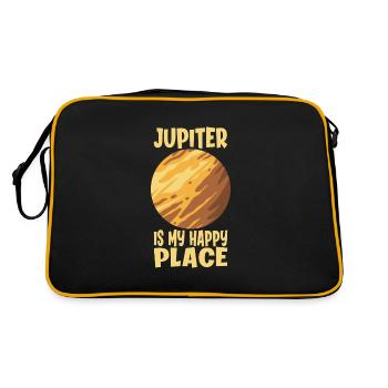 Jupiter est mon endroit heureux Planète Astronome de l’espace - Sac Retro - noir/or - Dos