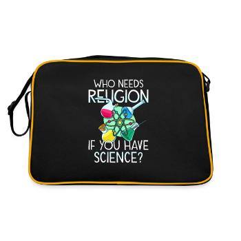 Atheist Atheism Anti Religion Securalism God Sucks - Retro Tasche - Schwarz/Gold - Hinten
