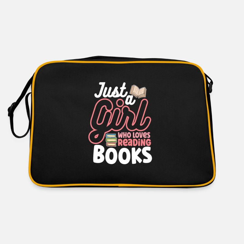 Book Reader Reading Literature Bookworm Gift Idea Retro Tasche