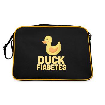 Type 1 Diabetes funny Diabetic Diabetes Gift Idea - Retro Bag - black/gold - Back