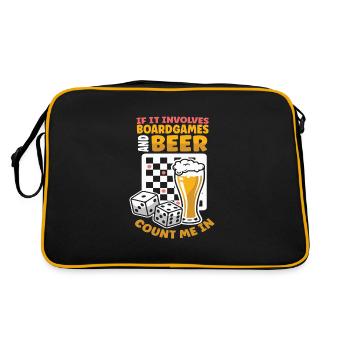 Jeux de société Bière Board Gamer Jeux de société et bière - Sac Retro - noir/or - Dos