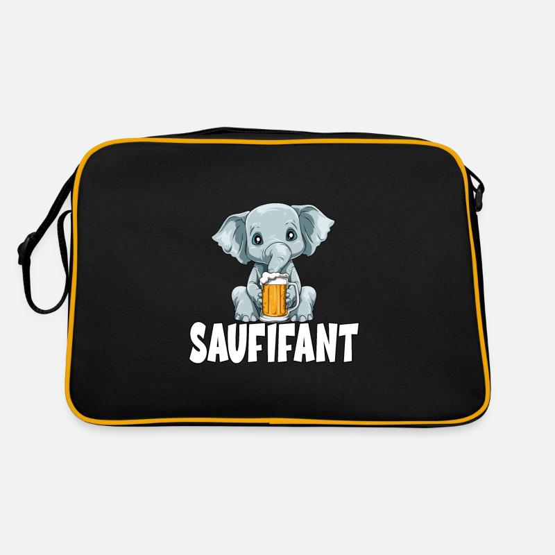 für einen Biertrinker und Retro Tasche