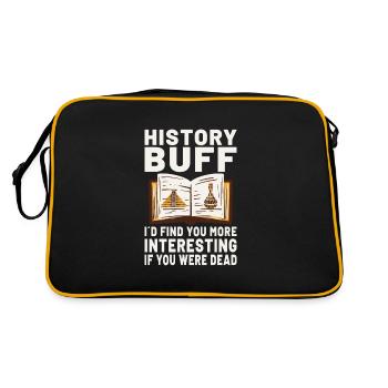 Historien d’histoire Amoureux de l’histoire Professeur d’histoire - Sac Retro - noir/or - Dos