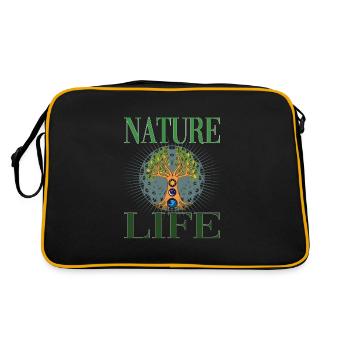 Arbre de Vie pour les Amoureux de la Nature Amoureux de la Nature - Sac Retro - noir/or - Dos