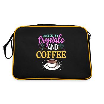 Crystal Healing Coffee Fan Crystals And Stones - Retro Bag - black/gold - Back