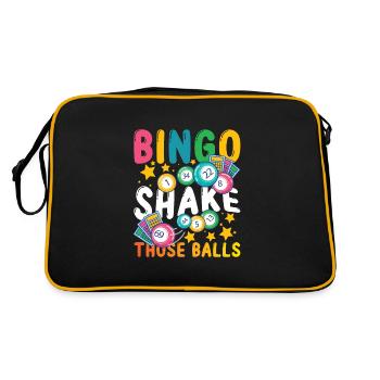 Bingo Shake These Balls pour un joueur de bingo - Sac Retro - noir/or - Dos