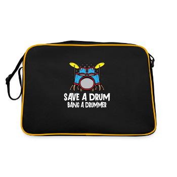 Batteur Batterie Musique Batterie Batterie - Sac Retro - noir/or - Dos