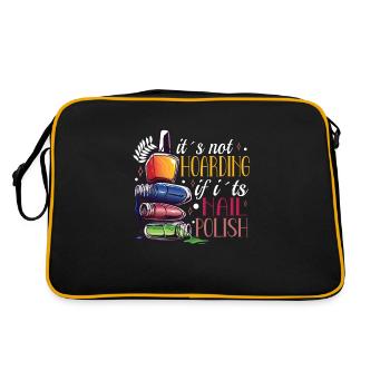 Nail Tech Nail Technician Manucure Nails Artist - Sac Retro - noir/or - Dos
