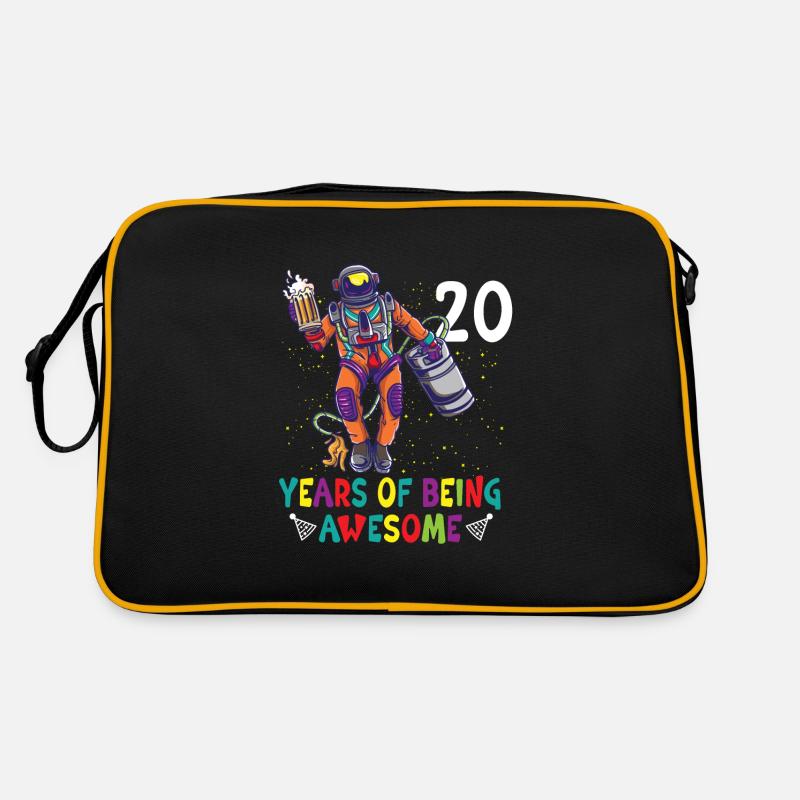 20th Birthday Astronaut Astronomy Solar System Retro Tasche