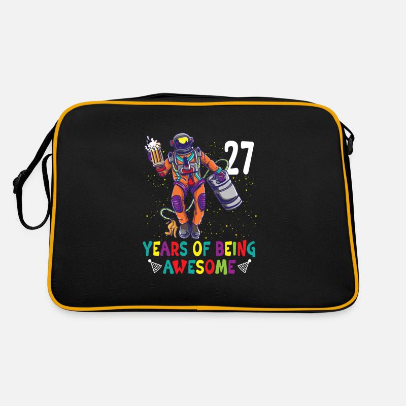 27th Birthday Astronaut Astronomy Solar System Retro Tasche