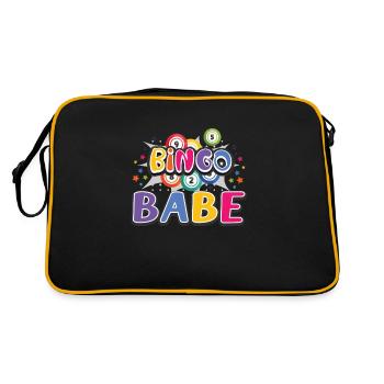 Bingo Jeu de cartes Grand-mère Bingo Joueur Bingo Cartes - Sac Retro - noir/or - Dos