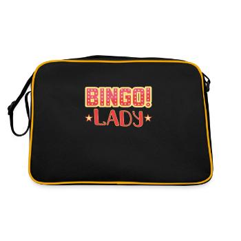 Bingo Jeu de cartes Grand-mère Bingo Joueur Bingo Cartes - Sac Retro - noir/or - Dos