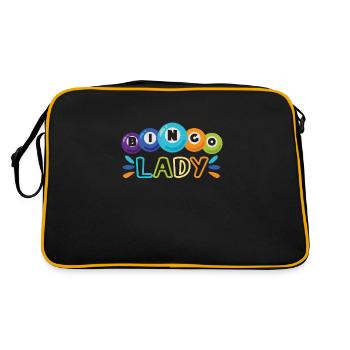 Bingo Jeu de cartes Grand-mère Bingo Joueur Bingo Cartes - Sac Retro - noir/or - Dos