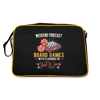 Vin Jeux de société Jeu d’échecs Jeu de société Jeu d’argent - Sac Retro - noir/or - Dos
