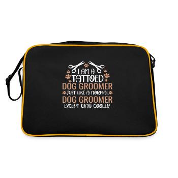 Dog Care Puppies Dog Groomer Dog Sitter - Sac Retro - noir/or - Dos