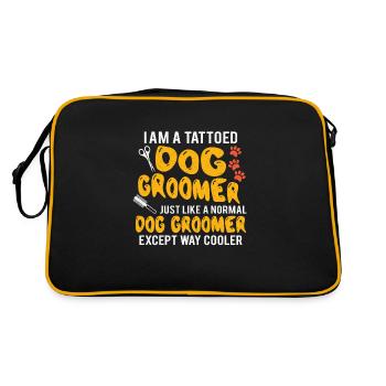 Dog Care Puppies Dog Groomer Dog Sitter - Sac Retro - noir/or - Dos