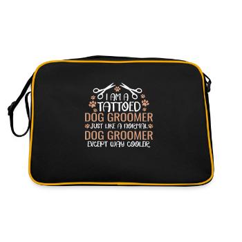 Dog Care Puppies Dog Groomer Dog Sitter - Sac Retro - noir/or - Dos
