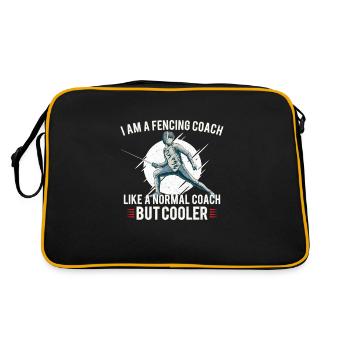 Fencing Trainer Fence Fence Son Daughter - Retro Bag - black/gold - Back