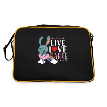 Ballet Ballerina Dance Dancer Dancing Ballet Gift - Retro Tasche - Schwarz/Gold - Hinten