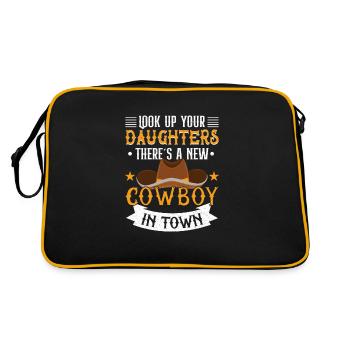 Cowboy Barn Bull Rider Rodeo Country Western - Sac Retro - noir/or - Dos