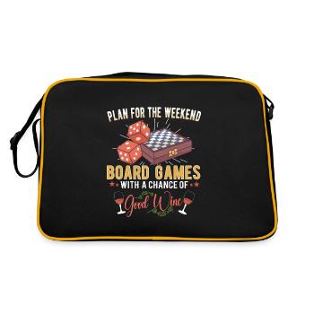 Wine Board Games Chess Board Game Player Gambling - Retro Bag - black/gold - Back