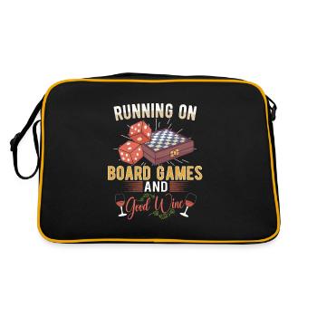 Wine Board Games Chess Board Game Player Gambling - Retro Bag - black/gold - Back