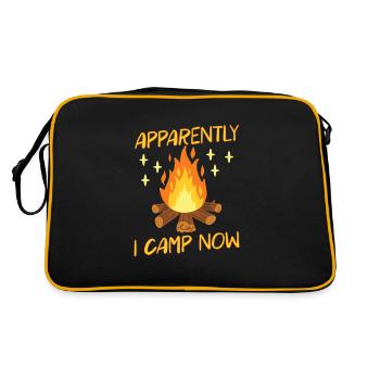 Scout Camping Outdoor Campfire Hiking Backpacking - Retro Tasche - Schwarz/Gold - Hinten