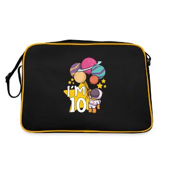 Astronaute Astronomie Système solaire Espace Enfants - Sac Retro - noir/or - Dos