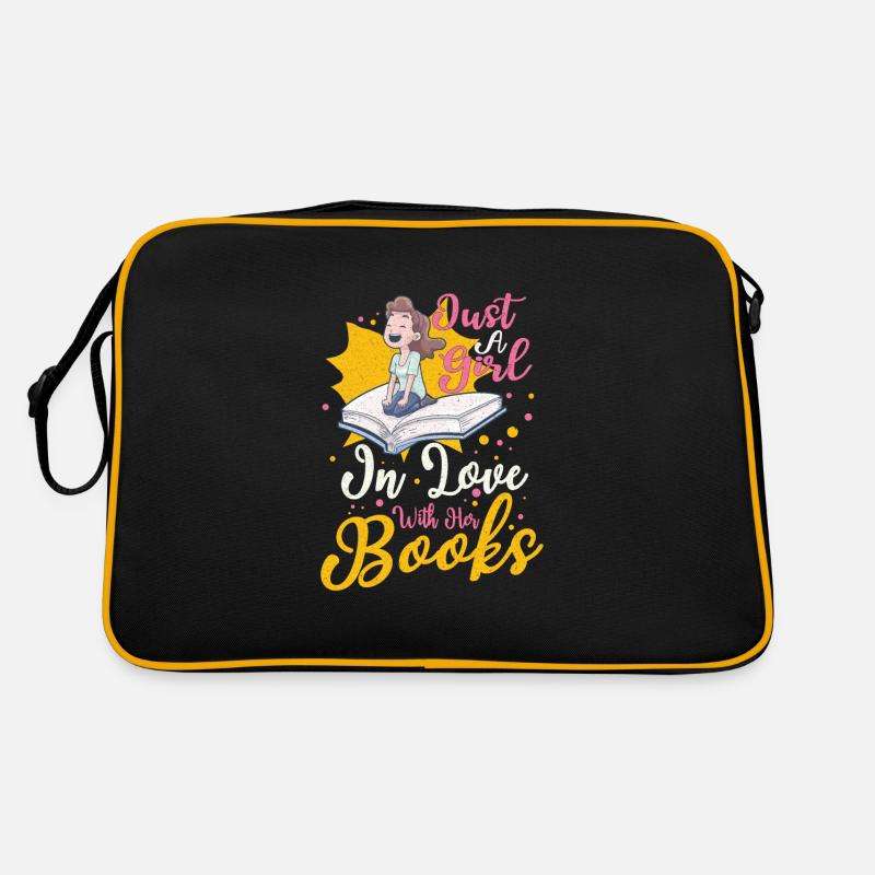 Buchleser Leseliteratur Bücherwurm Geschenkidee Retro Tasche