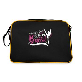 Ballet Ballerina Dance Dancer Dancing Ballet Gift - Retro Tasche - Schwarz/Gold - Hinten