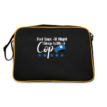 Police Cop Officer Police Office - Retro Bag - black/gold - Back