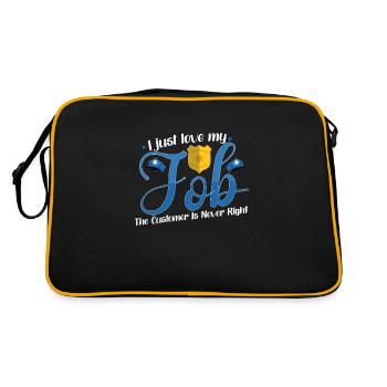 Police Cop Officer Police Office - Retro Tasche - Schwarz/Gold - Hinten