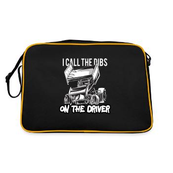 Sprint Car Mom Dirt Track Racing Race Day - Retro Bag - black/gold - Back