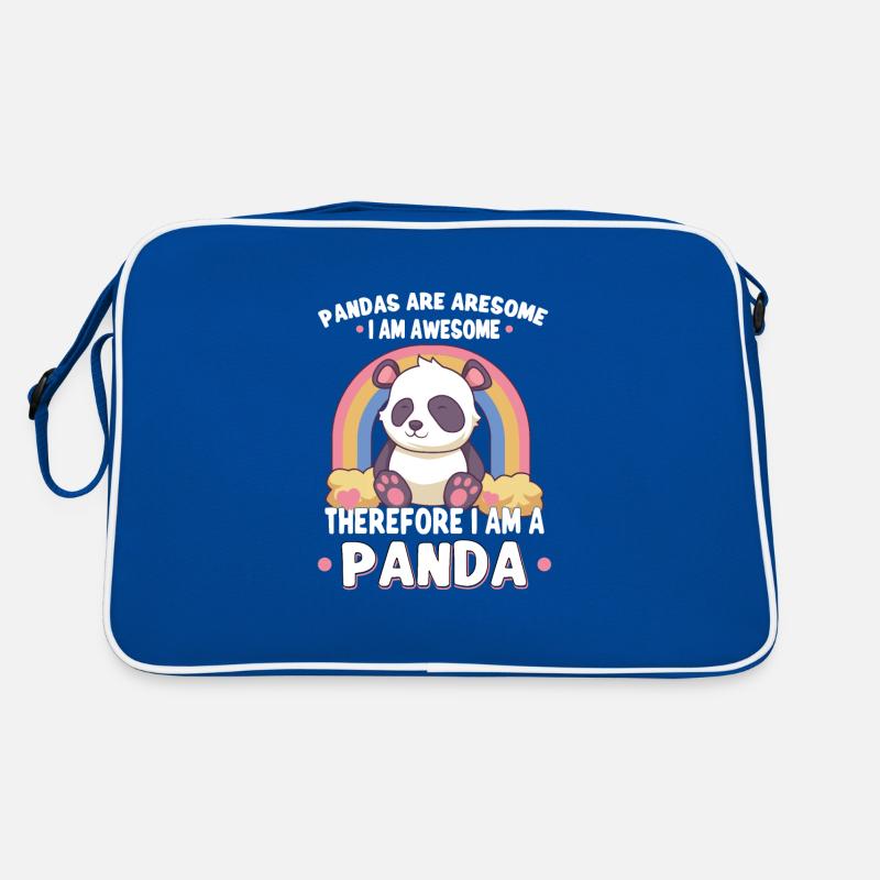 Panda Ours Panda Bambou Faune Chine Sac Retro