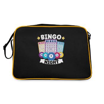 Bingo Jeu de cartes Grand-mère Bingo Joueur Bingo Cartes - Sac Retro - noir/or - Dos