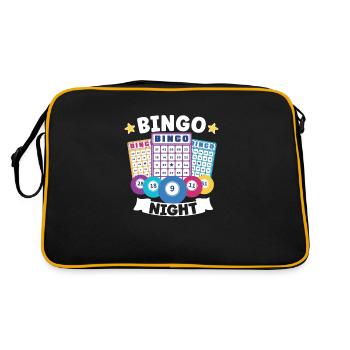 Bingo Jeu de cartes Grand-mère Bingo Joueur Bingo Cartes - Sac Retro - noir/or - Dos