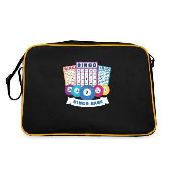 Bingo Jeu de cartes Grand-mère Bingo Joueur Bingo Cartes - Sac Retro - noir/or - Dos