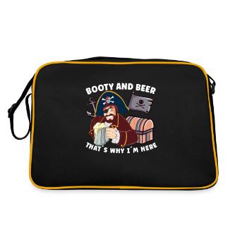 Amateur de bière Pirate Bateau Pirate Capitaine - Sac Retro - noir/or - Dos