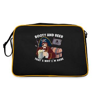 Amateur de bière Pirate Bateau Pirate Capitaine - Sac Retro - noir/or - Dos